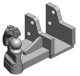 Tvångsstyrning vänster med 50mm kula passande Scharmüller hitchinsats  av  Kespa AB Tillbehör kuldrag 7545
