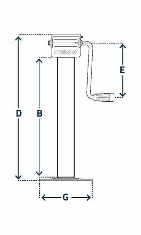 Vevbart stödben 80x80 max 5440kg med sidovev, DG706W från Simol  av  Kespa AB Stödben 7324