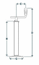 Vevbart stödben max 1000 kg belastning, P560 från Simol  av  Kespa AB Stödben 7323