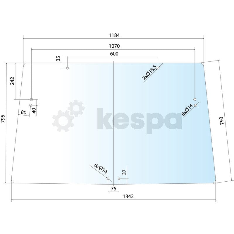 Vindruta - kan öppnas  av  Kespa AB Glasrutor 5953